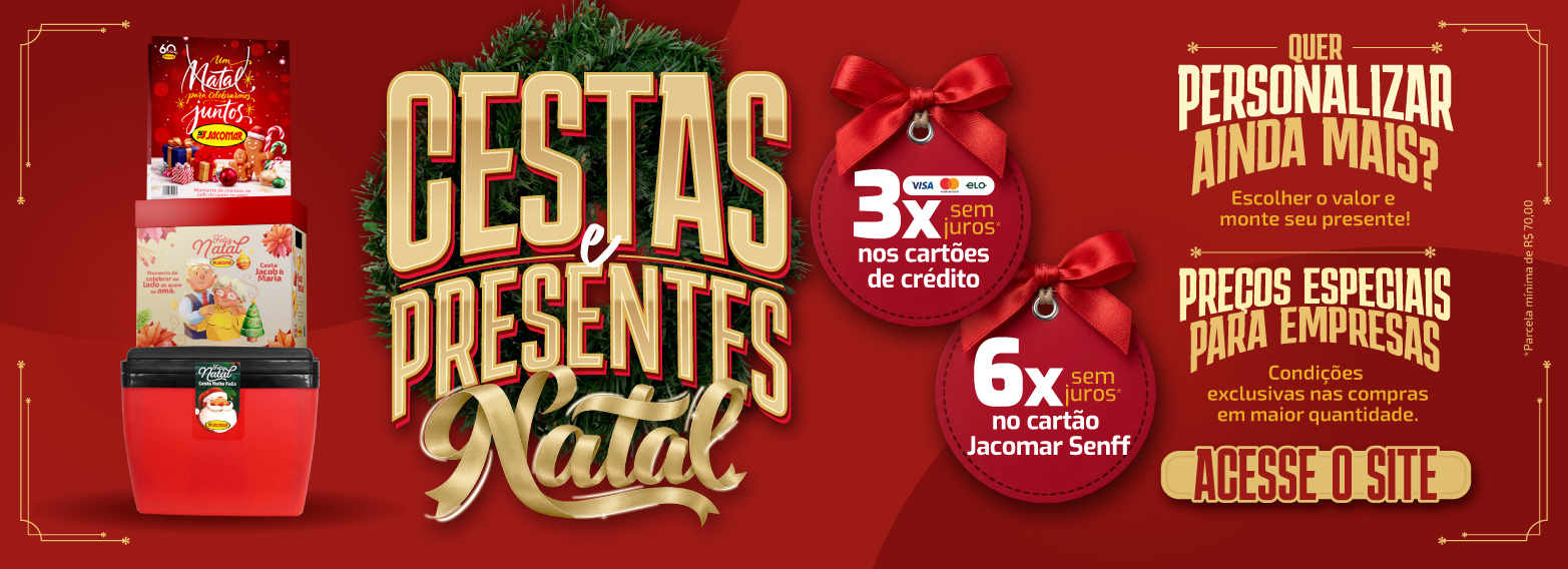 Cestas e Sacolas de Natal 
