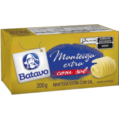 Manteiga Batavo Tablete com Sal / sem Sal 200g