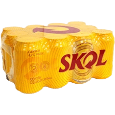 Cerveja Pilsen Skol Pack c/12 latas de 350ml - R$41,88 / Nesta embalagem 1 un sai a