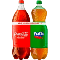 Conjunto Coca-Cola + Fanta Guaraná 2L