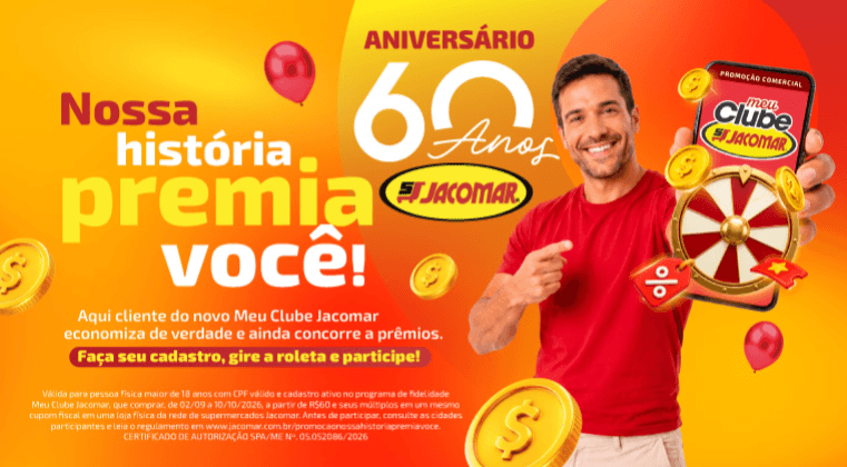 Confira as melhores ofertas do <strong>Aniversário 60 anos</strong>