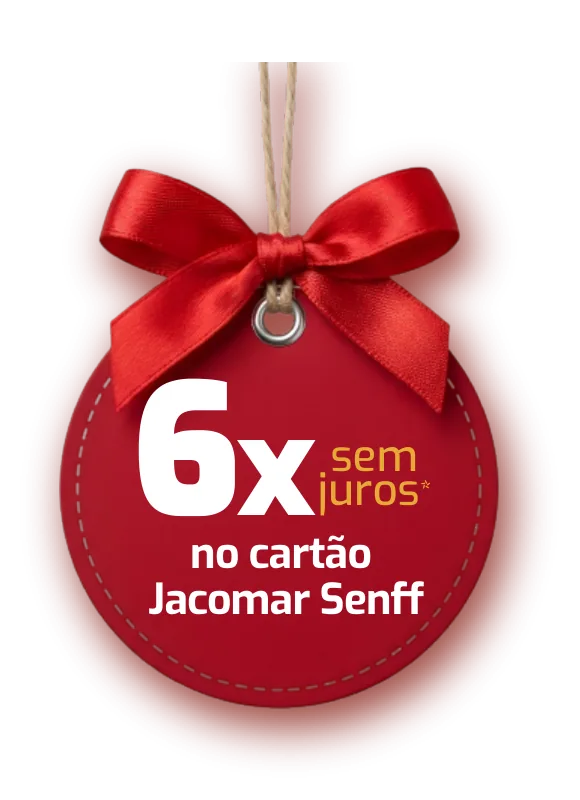 6x sem juros no cartão Jacomar Senff